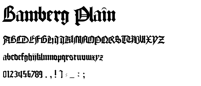 Bamberg Plain font